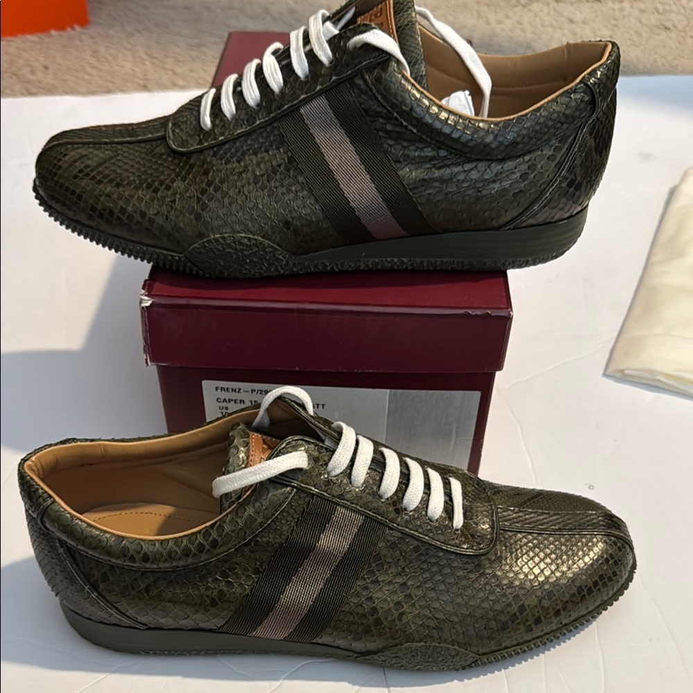 Bally Python print sneakers